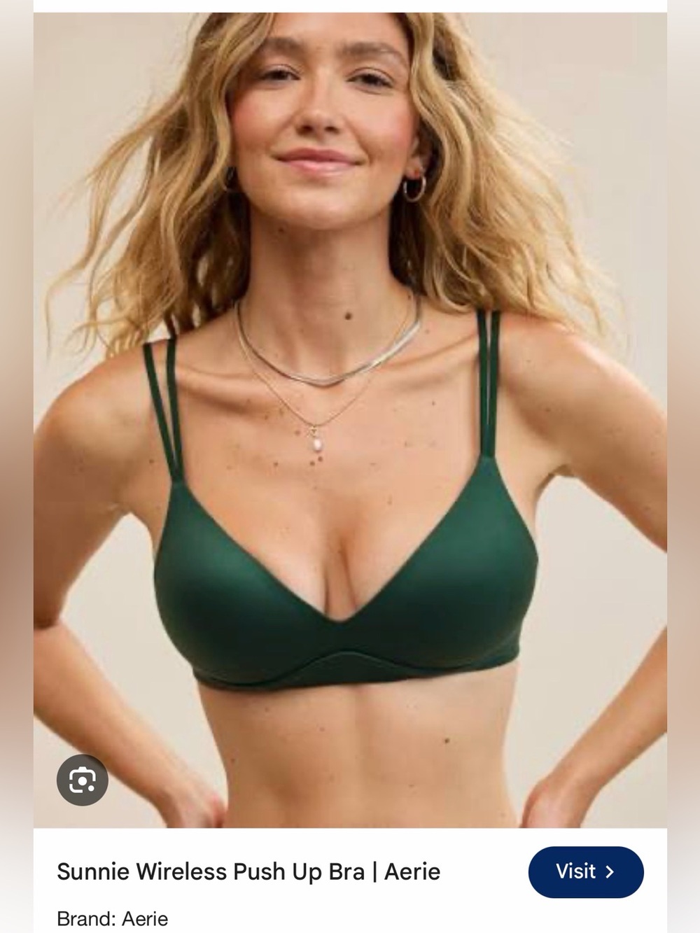 3 NWT aerie Sunnie Wireless Push-Up Bra — Forest Green, Glacier, and Red